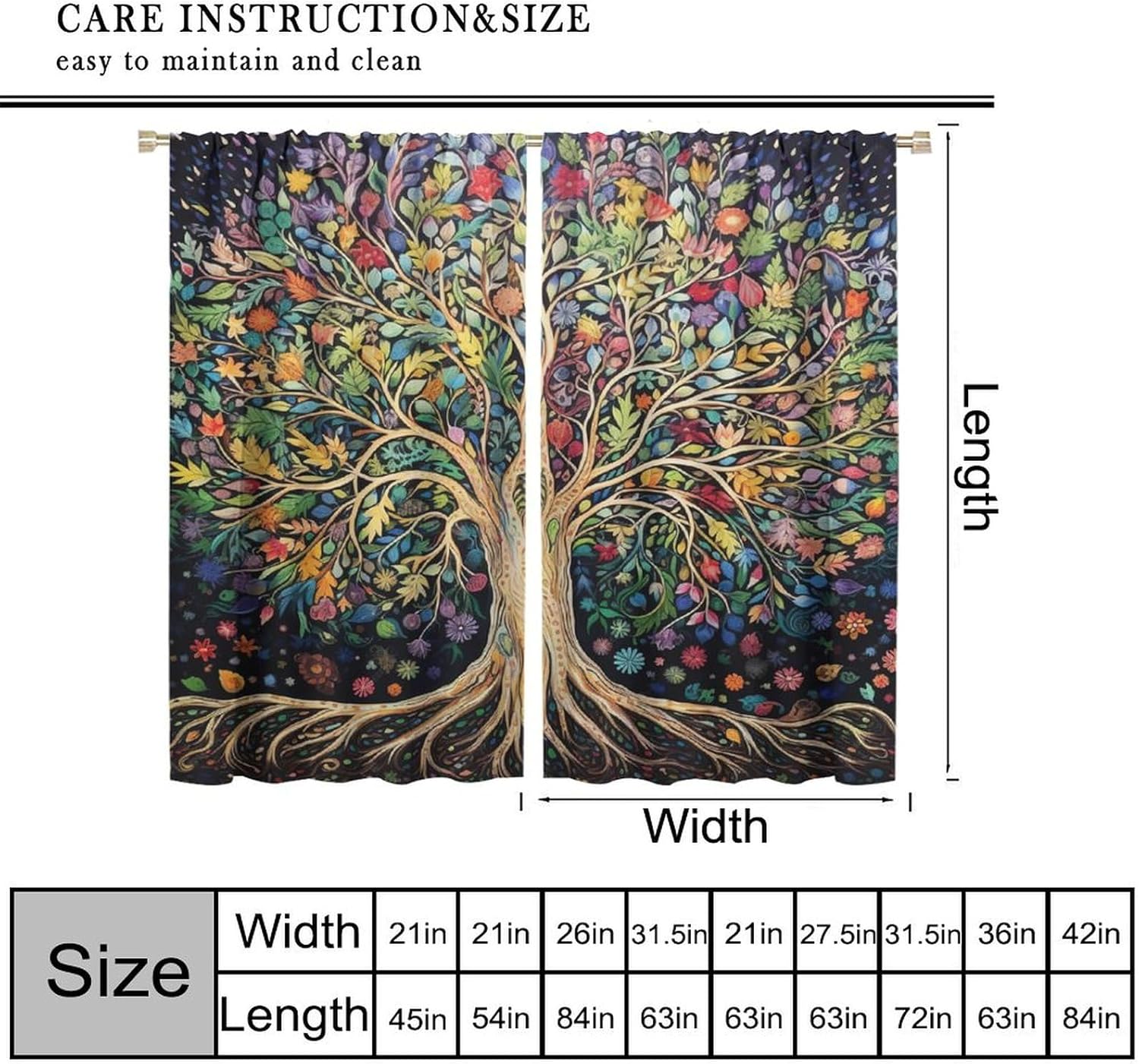 Tree of Life Curtains, Fantasy - огляд і ціна Modern Korean Lifestyle